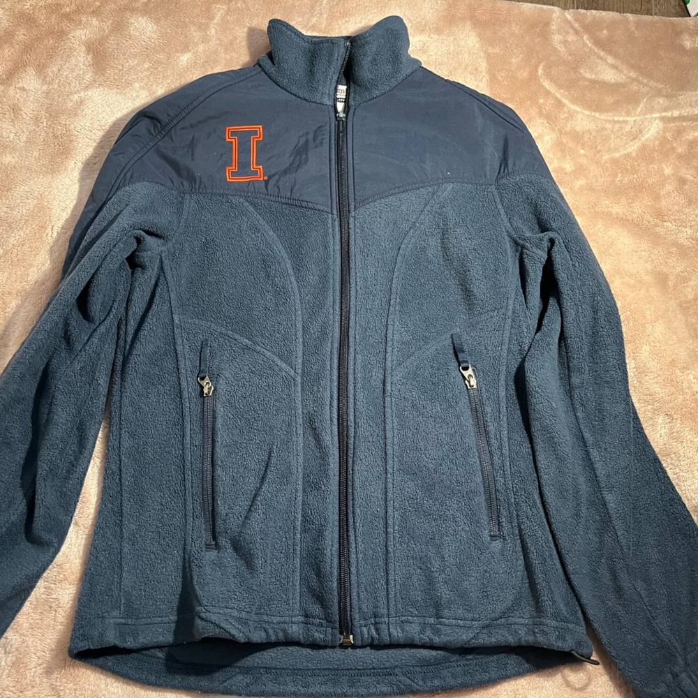 Columbia Blue Fleece University of Illinois Jacket
